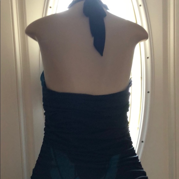 Black studded halter scarf point prom/ formal XL - Picture 5 of 8